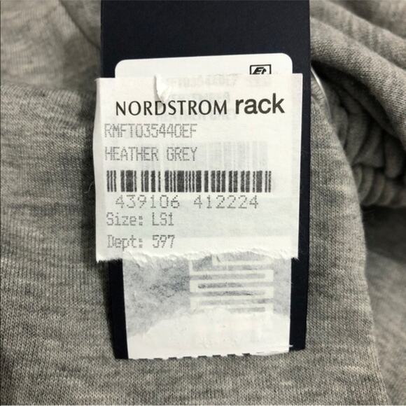 Rachel Roy Heather Gray Cinched Ruched Sleeve Top Large NWT - Picture 6 of 8